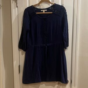 Miami Navy Long Sleeve Dress